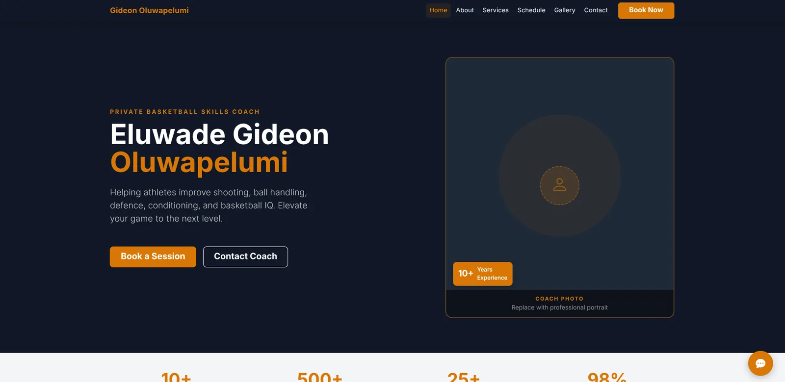 Coach Gideon Basketball Website